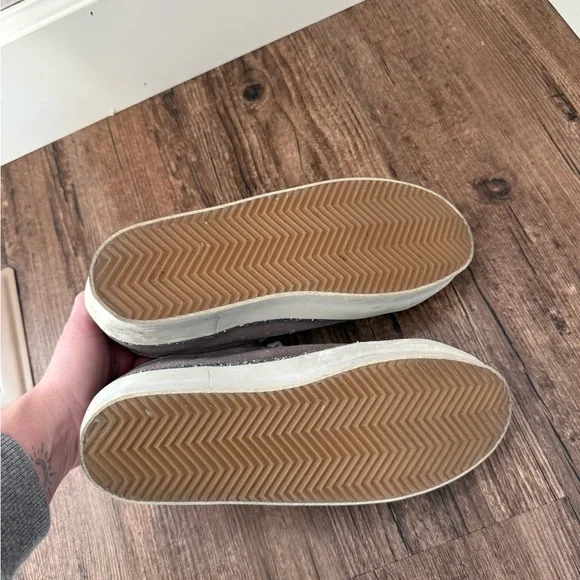 Golden Goose Hi Star Suede Upper Laminated Star Leather Heel Glitter Sneakers - Picture 9 of 10